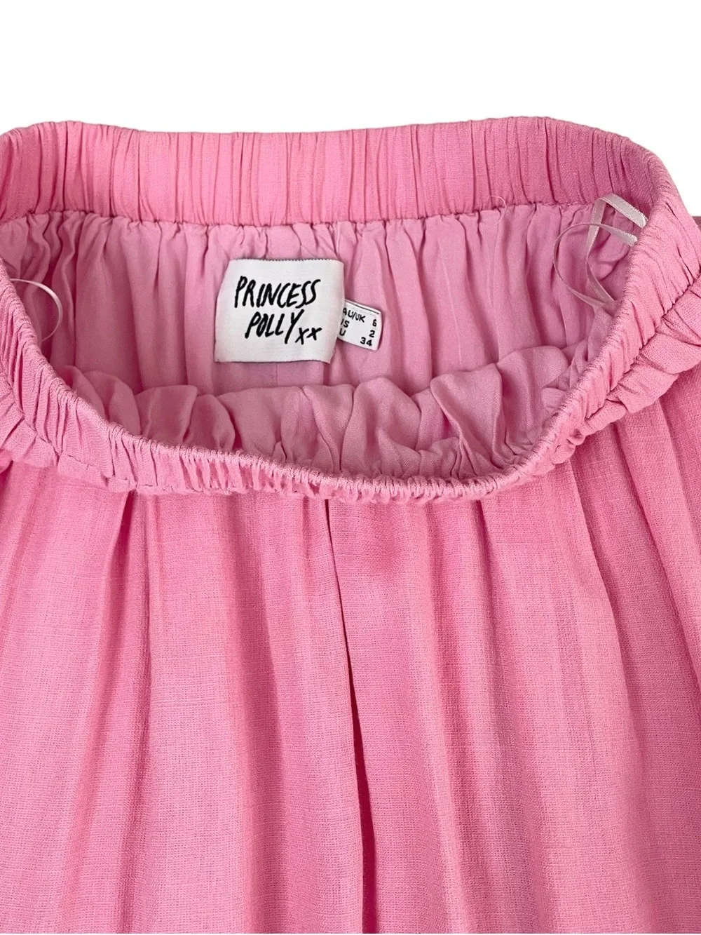 Princess Polly Allie Pink Tiered Ruffled Maxi Midi‎ Skirt